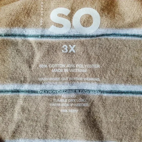 SO | Classic Long Sleeve Top in Tan sz 3X - Picture 4 of 7